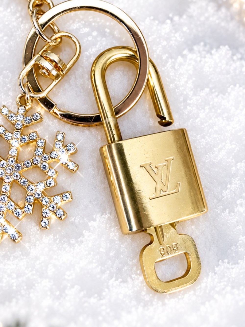 Louis Vuitton Padlock & Key Set #303 + Free Gift Charm